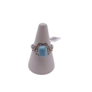 DK Sterling Silver 925 Round Turquoise Ring Silver Jewelry